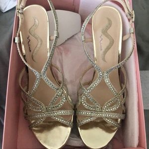 Gold and Glitter Heels